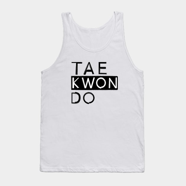 Taekwondo brushed logo Tank Top by SpinningKickTKD